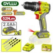 Дрель-шуруповерт ударная аккумуляторная DYLLU DTCDP5282