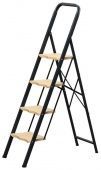 Лестница-стремянка Алюмет MK804P (4-х ступ., сталь, широкая пластиковая ступень)