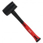 Киянка резиновая с фиберглассовой рукояткой P.I.T. HHAF03-R016, 450 г, черная, двухкомп. рукоятка