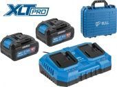 Набор аккумулятор 2х4 А*ч и зарядное устройство 2х4 А BULL XLTpro в чем. SET