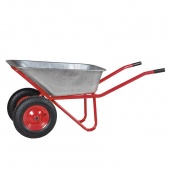 Тачка строительная SKIPER 2x125 PROFI (до 125л, до 330кг, 2x4.00-8, пневмо, ось 20*100)