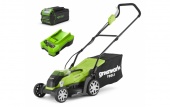 Газонокосилка аккумуляторная Greenworks G40LM35K2 35см (АКБ 2 А/ч + ЗУ)