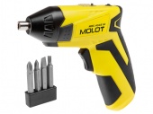 Аккумуляторная отвертка MOLOT MBS 4048 Ni в блистере+ набор бит
