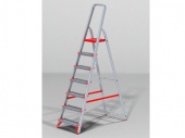 Лестница-стремянка алюм. проф. с широкой ступенью 147 см 7 ступ. 6,8кг NV500 Новая Высота (макс. нагрузка 225кг)