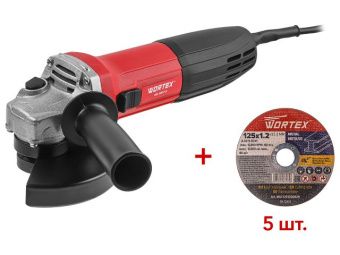 Одноручная углошлифмашина WORTEX AG 1207-5
