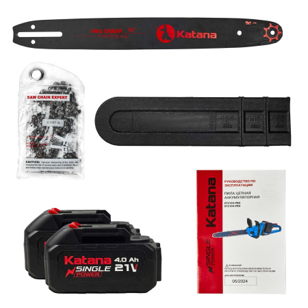 Пила цепная аккумуляторная KATANA DT2104-PRO (42V, 2x4,0Ah)