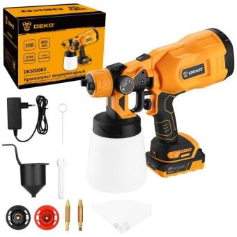 Краскопульт аккумуляторный DEKO DSG20K2