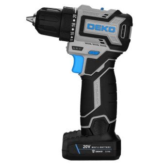 Дрель-шуруповерт аккумуляторная DEKO Sharker 20V PRO