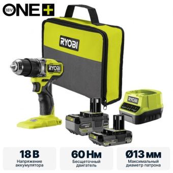 ONE + / Дрель-шуруповерт ударная RYOBI RPD18C1-242S