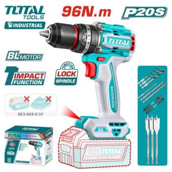 Дрель-шуруповерт ударная TOTAL TIDLI209681