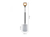 Лопата штыковая с закругленным лезвием Xact FISKARS (серая)