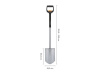 Лопата штыковая телескопическая закругленная Xact FISKARS