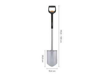 Лопата штыковая телескопическая закругленная Xact FISKARS